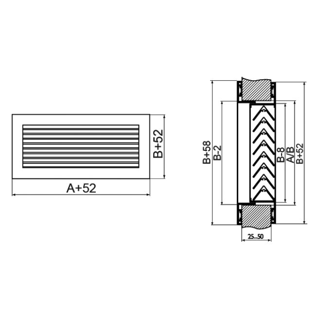 АП-150х100 решетка переточная дверная
