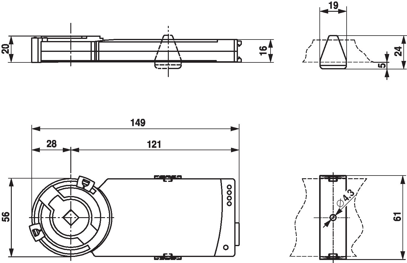 Электропривод Belimo CM24-SR-F-T-R (2 Н·м)