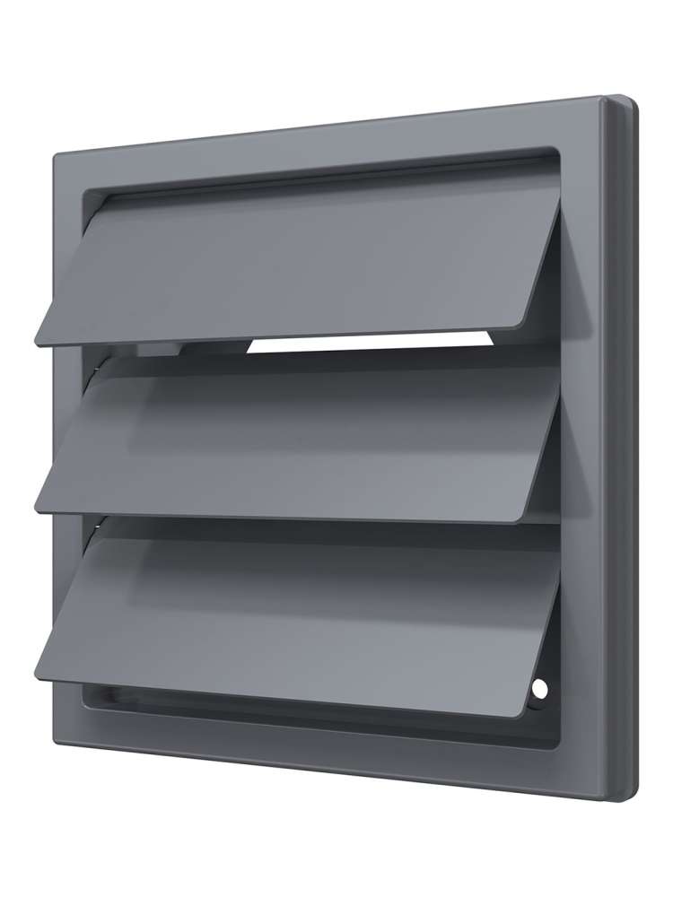 Выход стенной КФ фланец D150/160 жалюзи 190х190 ASA Gray ERA STREETLINE