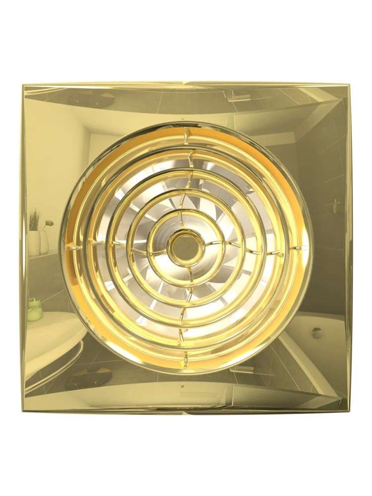 Вентилятор накладной AURA, обратный клапан, D100, Gold, DICITI