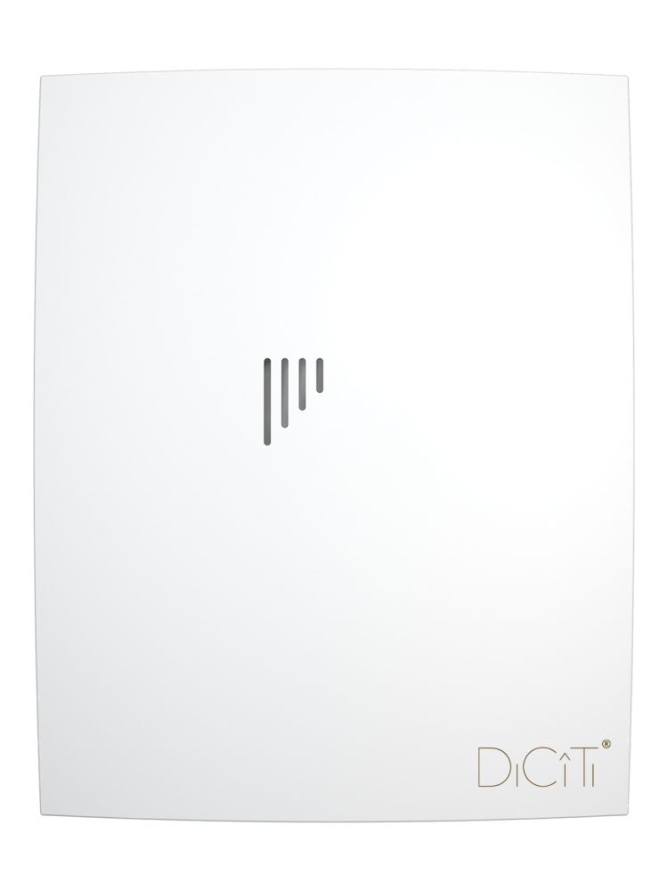 Вентилятор накладной BREEZE D100 обратный клапан Matt white DICITI