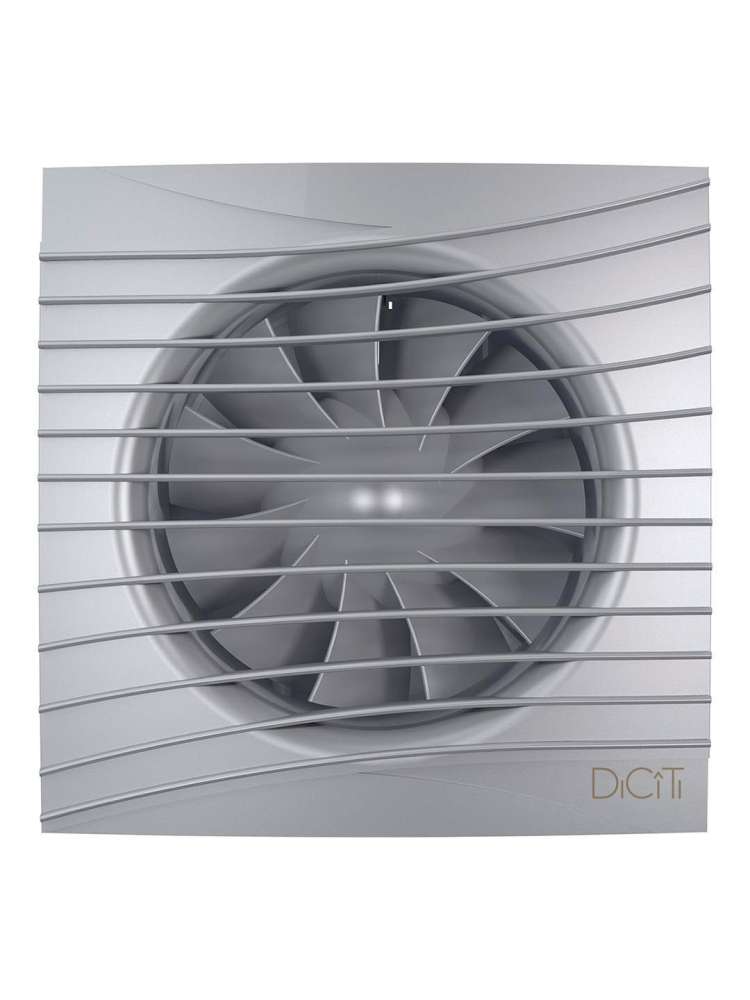 Вентилятор накладной SILENT D100 обратный клапан Gray metal DICITI