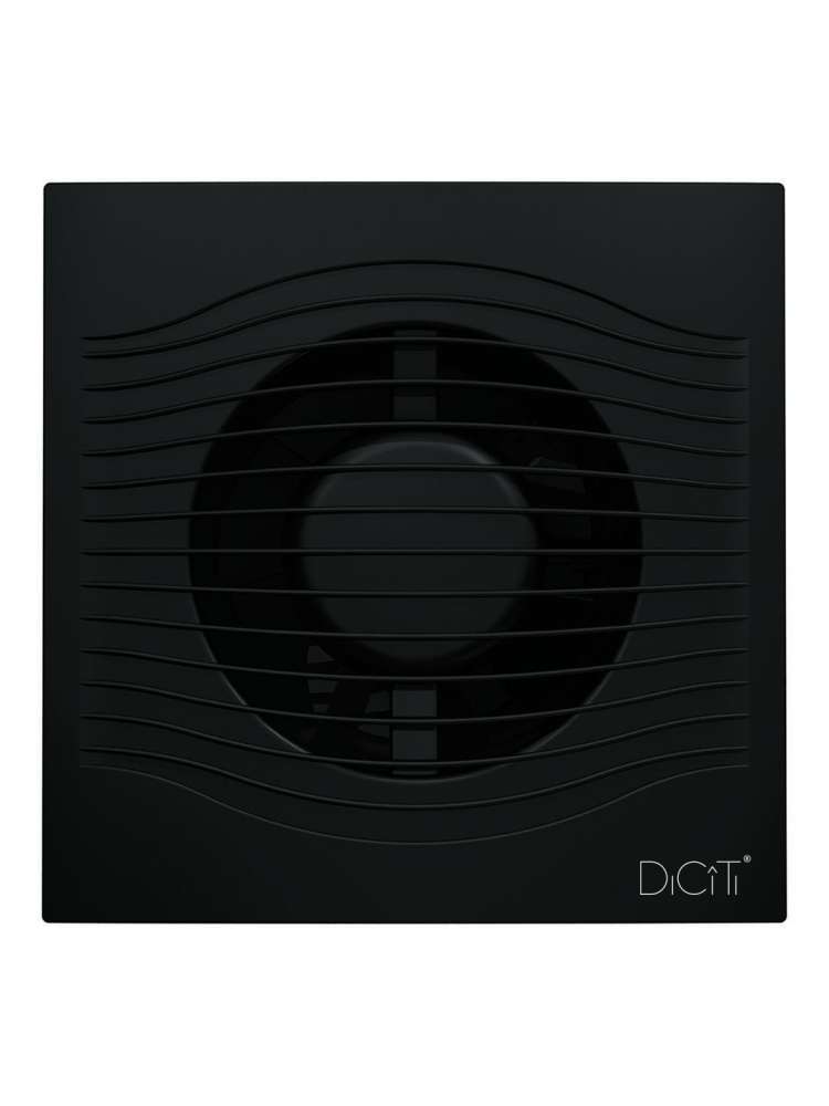 Вентилятор накладной SLIM D100 обратный клапан Matt black DICITI
