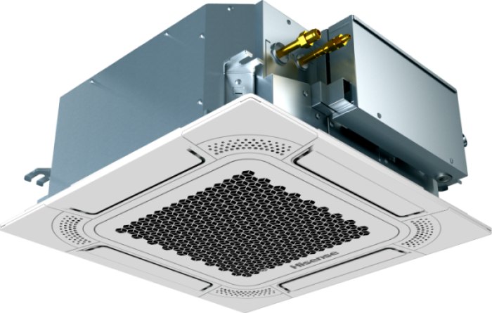 Внутренний блок VRF Hisense AVC-05HJDBA (кассетный компактный 4-поточный)