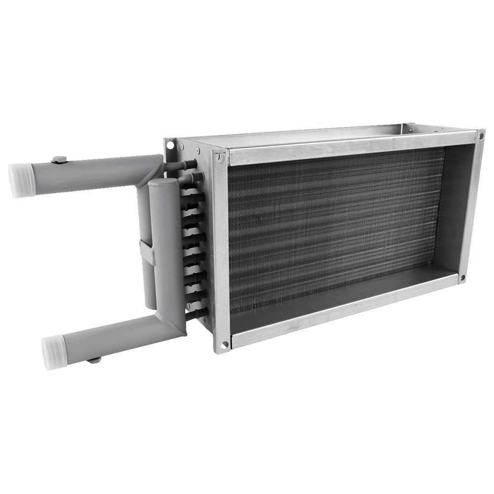Водяной нагреватель для прямоугольных каналов ZILON ZWS 600x300-2